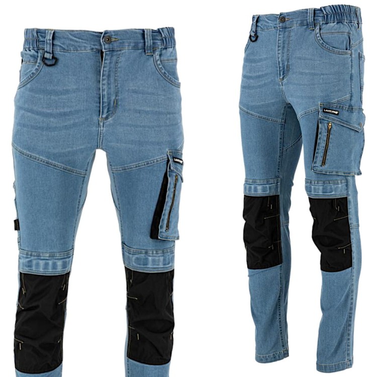 LAHTI PRO Spodnie robocze jeansowe Slim Fit L40547