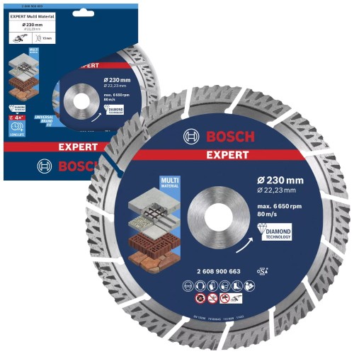 Tarcza diamentowa do betonu, kamienia, cegły 230x22,23x2,4mm Bosch EXPERT