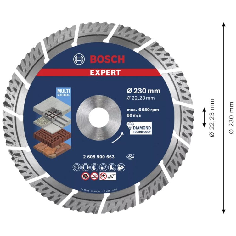 Tarcza diamentowa Bosch EXPERT wymiary