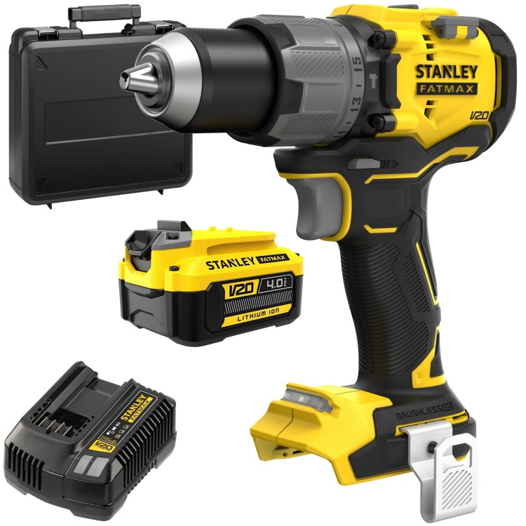 Wkrętarka udarowa 18V 80Nm V20 STANLEY SFMCD726 + Aku 4Ah + Ład+ Walizka