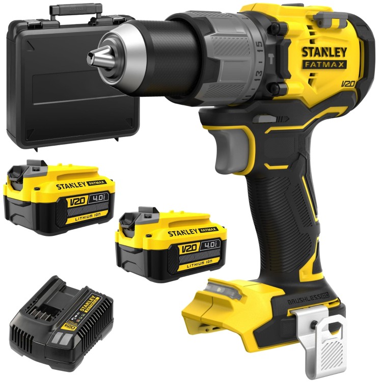 Wkrętarka udarowa 18V 80Nm V20 STANLEY SFMCD726 + 2x Aku 4Ah + Ład+ Walizka