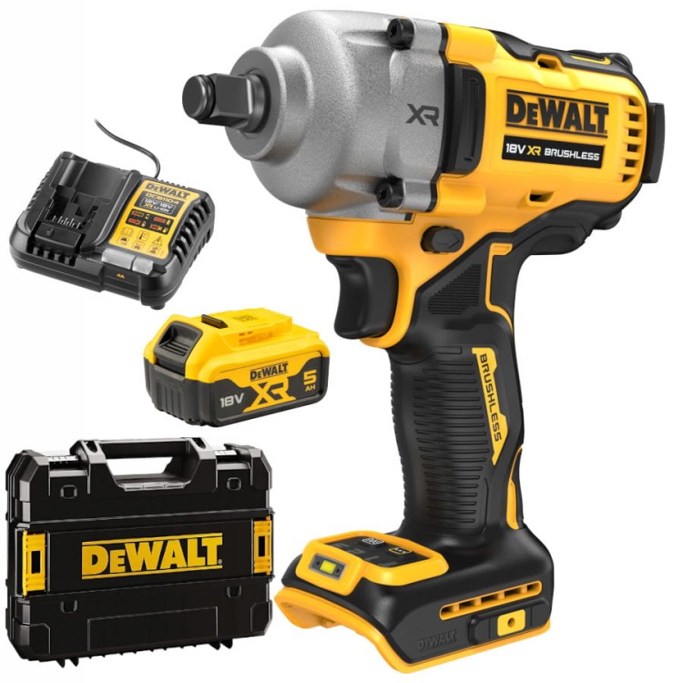 Klucz udarowy akumulatorowy 1/2" 18V walizka DeWALT DCF891NT + aku 5Ah ład.