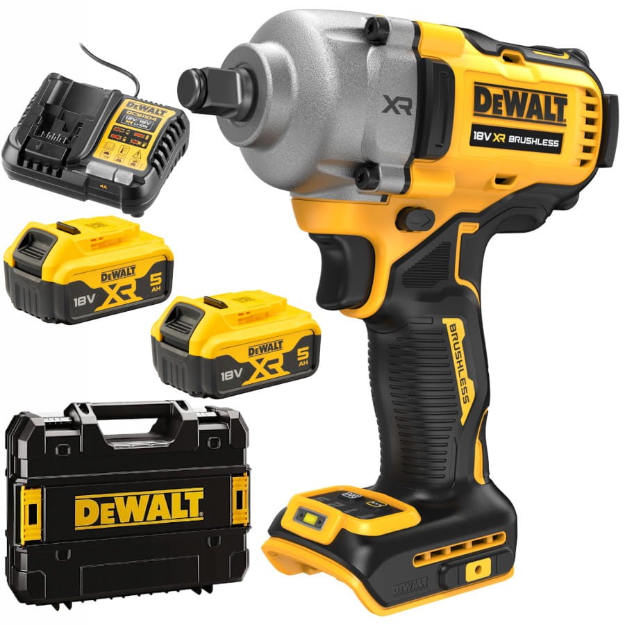 Klucz udarowy akumulatorowy 1/2" 18V walizka DeWALT DCF891NT + 2x aku 5Ah ład.