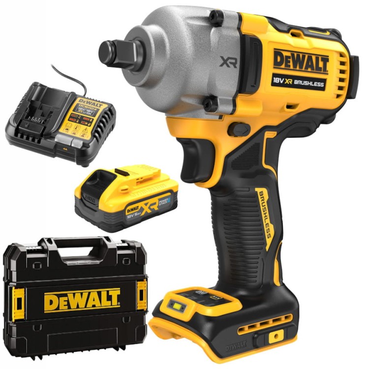 Klucz udarowy akumulatorowy 1/2" 18V walizka DeWALT DCF891NT + aku 5Ah PowerStack ład.