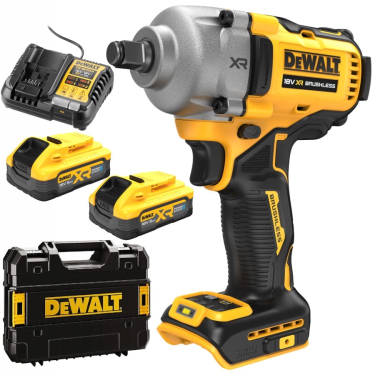 Klucz udarowy akumulatorowy 1/2" 18V walizka DeWALT DCF891NT + 2x aku 5Ah PowerStack ład.