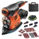 Szlifierka wielofunkcyjna mimośrodowa i oscylacyjna 4w1 Black Decker KA280K