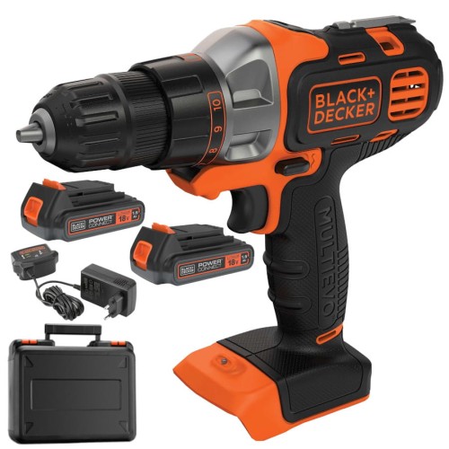 Wiertarko-wkrętarka Multievo 18V 2x1,5Ah walizka Black Decker MT218KB