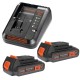 Ładowarka do akumulatorów 14,4V 18V Black Decker BDC1A + 2x aku 2,5Ah BL2518