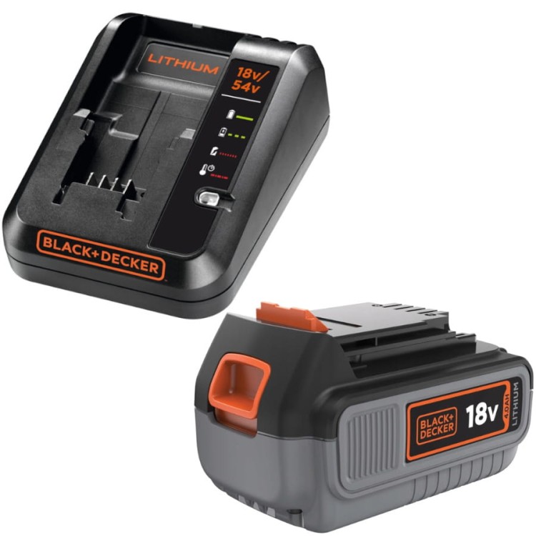 Szybka ładowarka 2A akumulatorów 18V 54V Black Decker BDC2A + aku 4Ah BL4018