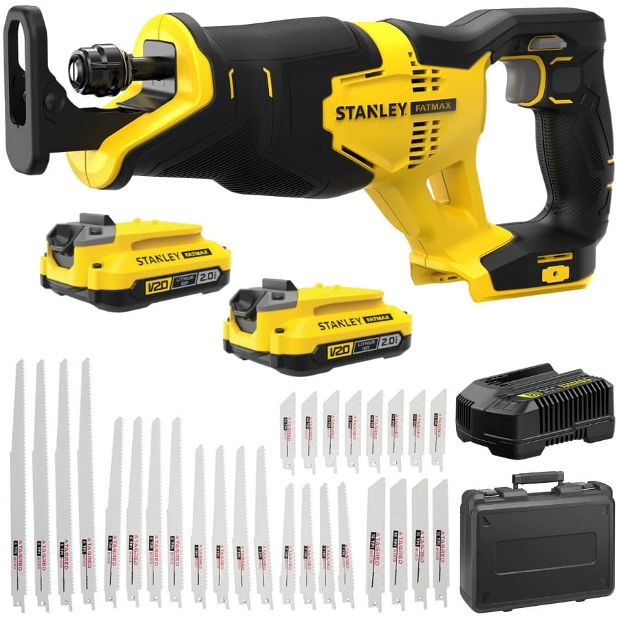 STANLEY SFMCS300D2K Piła szablasta akumulatorowa 18V + brzeszczoty 28szt.
