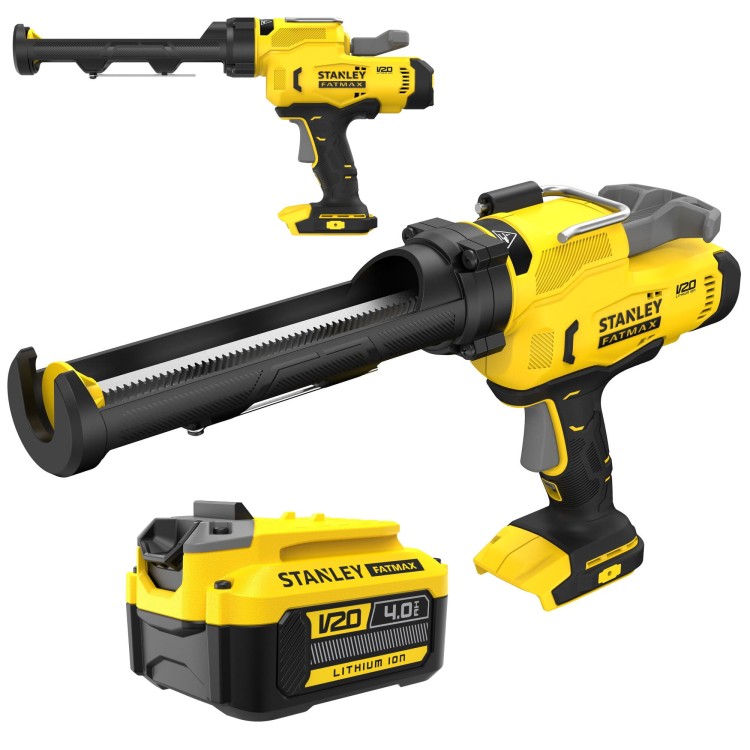 Pistolet do silikonu akumulatorowy 18V V20 Stanley SFMCE600B + aku 4Ah