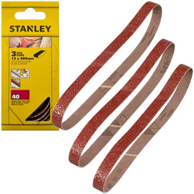 STANLEY STA33376 3x Taśma szlifierska do pilników Black Decker 13x455 gr 40