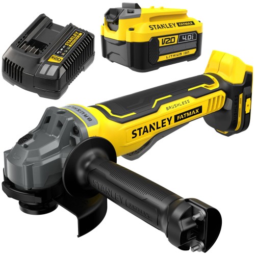 STANLEY SFMCG700 Szlifierka kątowa akumulatorowa 18V Seria V20 FatMax 4Ah ład