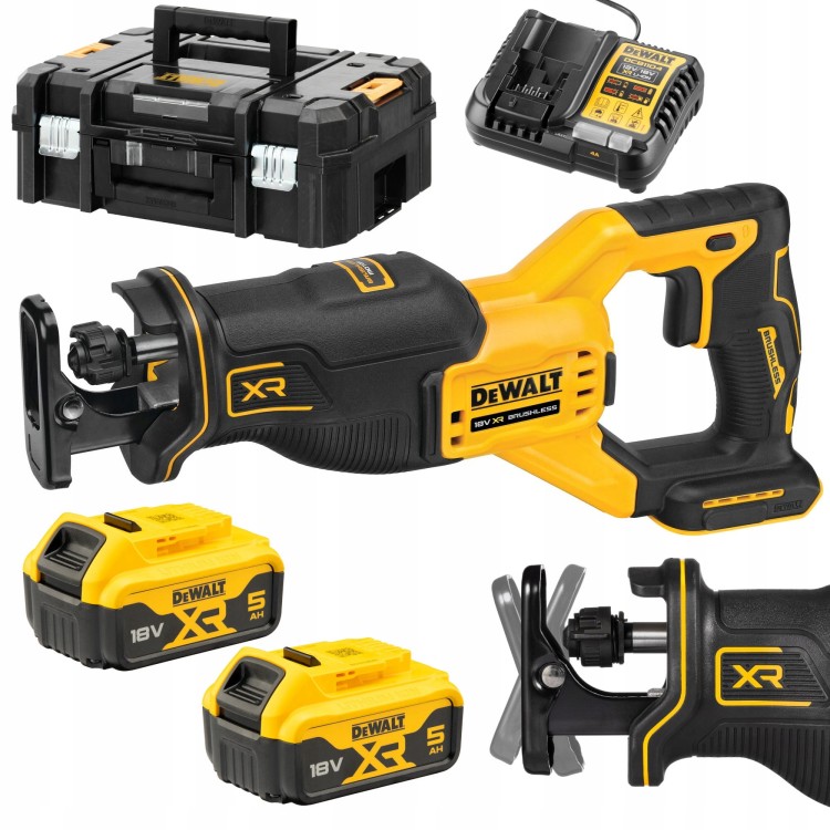 Piła szablasta bezszczotkowa 18V 2x 5Ah ład TSTAK DeWALT DCS3822P2