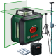 BOSCH Laser krzyżowy w etui Universal Level 360 wiązka zielona + tyczka GT-320 + Statyw W260