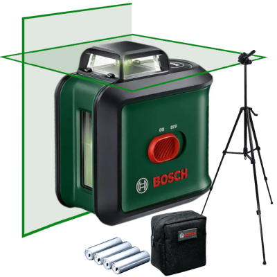 BOSCH Laser krzyżowy w etui Universal Level 360 wiązka zielona + Statyw W260