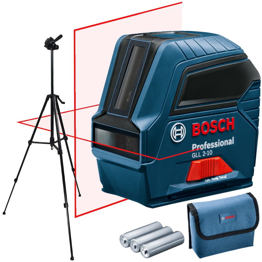 BOSCH GLL 2-10 Laser krzyżowy czerwony 10m + Statyw W260