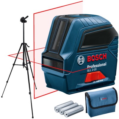 BOSCH GLL 2-10 Laser krzyżowy czerwony 10m + Statyw W260