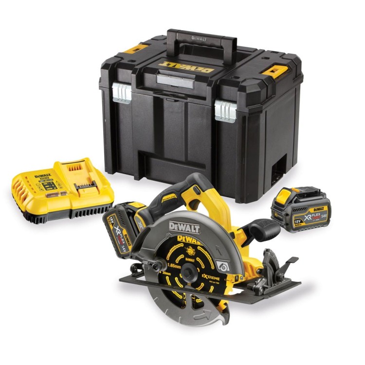 DEWALT DCS576T2 pilarka tarczowa akumulatorowa XR FlexVolt 190 mm + kufer+ 2 x 6 Ah