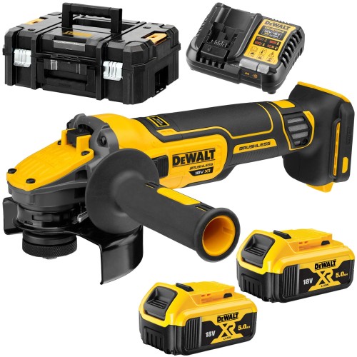 Szlifierka kątowa 125mm 18V 2x 5,0Ah TSTAK DeWALT DCG409