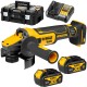 Szlifierka kątowa 125mm 18V 2x 4,0Ah TSTAK DeWALT DCG409