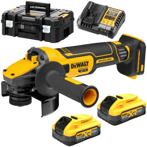 Szlifierka kątowa 125mm 18V 2x 5,0Ah POWERSTACK TSTAK DeWALT DCG409