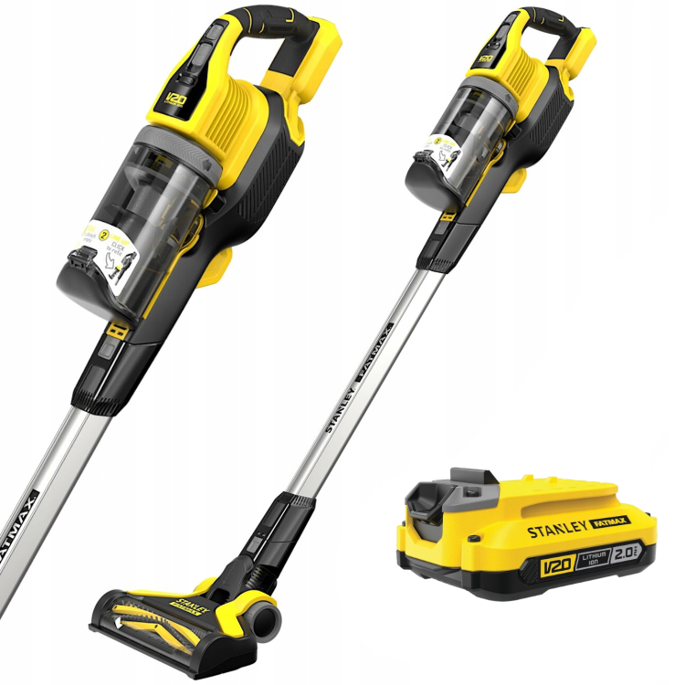 STANLEY V20 Odkurzacz ręczny pionowy 3w1 18V SFMCVS001 + Akumulator 2Ah