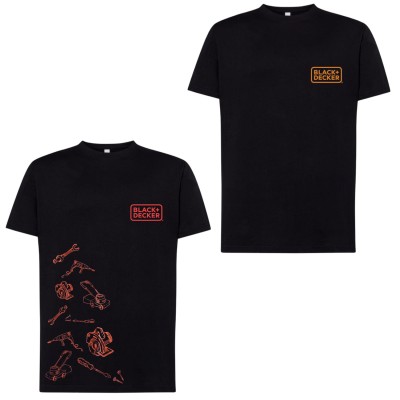 T-shirt czarny z logo Black Decker