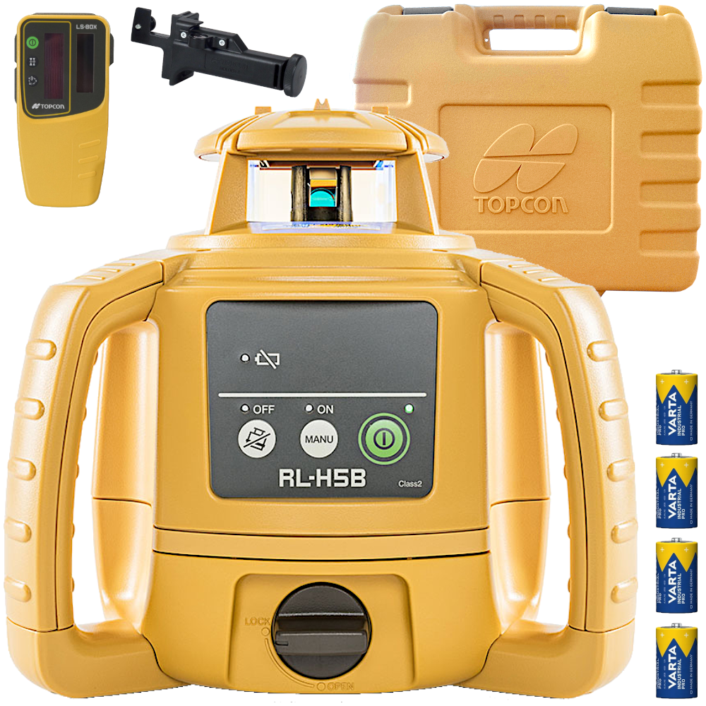 Niwelator laserowy samopoziomujący 400m Topcon RL-H5B + Czujnik LS-80X