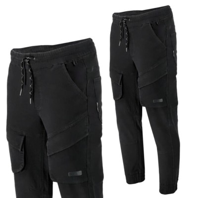 Joggery bawełniane spodnie męskie czarne 2XL robocze Lahti Pro L40536