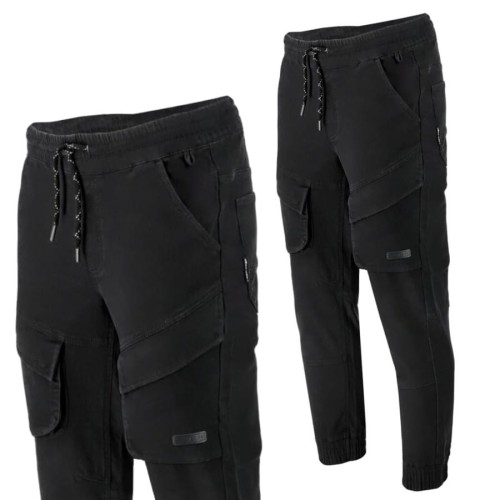 Joggery bawełniane spodnie męskie czarne 2XL robocze Lahti Pro L40536