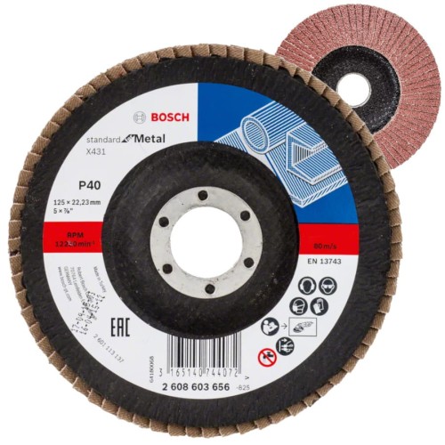 Tarcza listkowa do metalu 125mm G40 X431 Standard for Metal 1szt. BOSCH