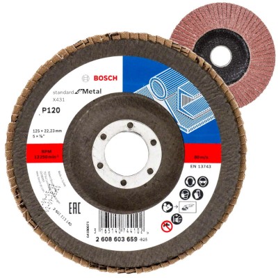 Tarcza listkowa do metalu 125mm G120 X431 Standard for Metal 1szt. BOSCH