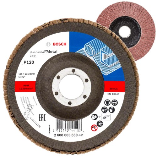 Tarcza listkowa do metalu 125mm G120 X431 Standard for Metal 1szt. BOSCH