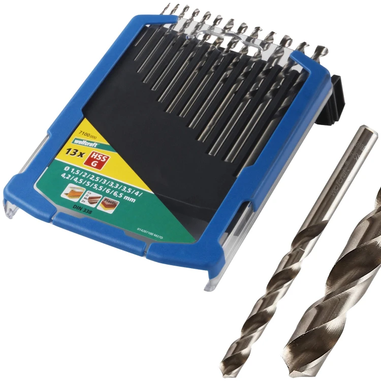 WOLFCRAFT Zestaw wierteł HSS do metalu 1,5-6,5mm 13szt. 7100000