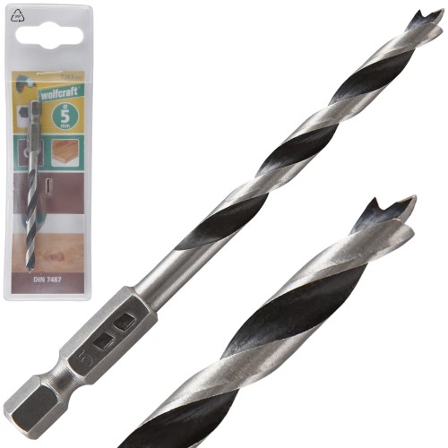WOLFCRAFT Wiertło spiralne do drewna 5mm 1szt. 7263000