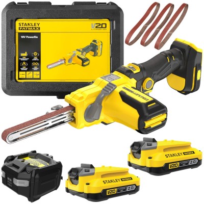 STANLEY SFMCE210D2K Akumulatorowy Pilnik taśmowy 13mm 18V 2x 2Ah seria V20