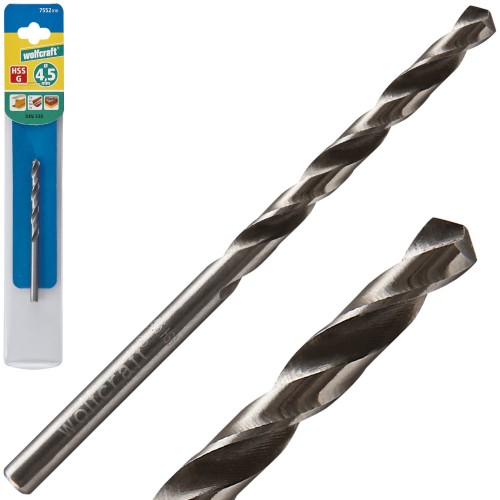 WOLFCRAFT Wiertło HSS do metalu szlifowane 4,5mm 1szt. 7552010