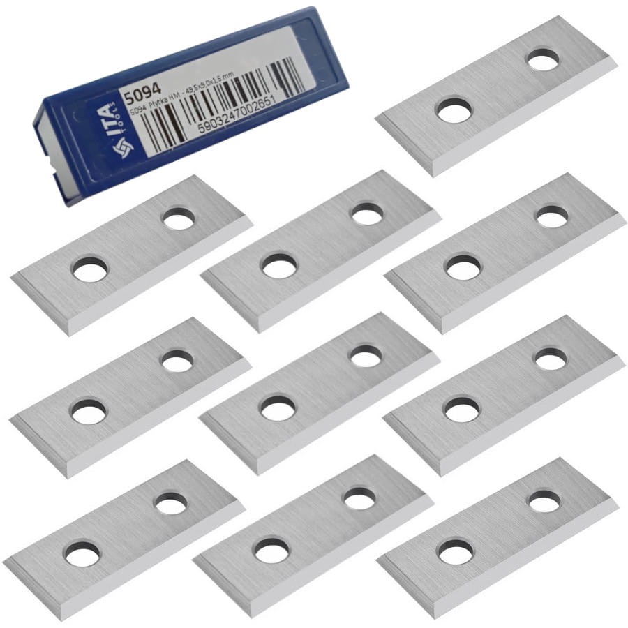 Płytka wymienna do frezów CMT 10szt. HM 49,5x9,0x1,5mm ITA Tools 5094