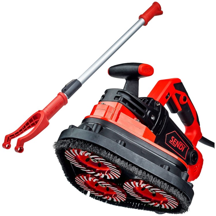 Szlifierka do betonu 2450 W 100 mm SENDI TRIPPLE GS + Uchwyt teleskopowy