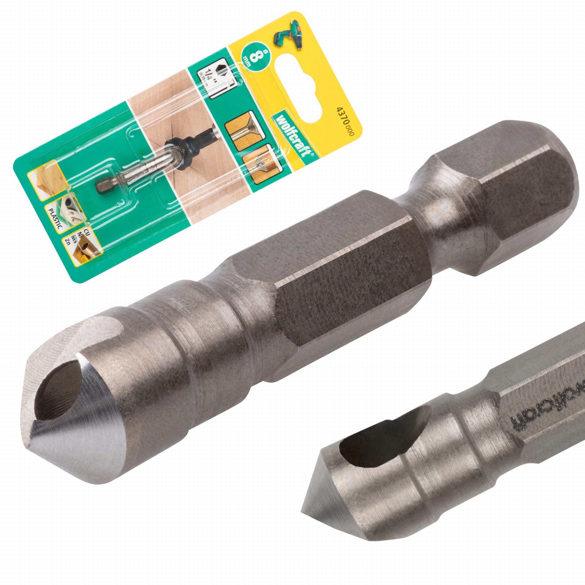 WOLFCRAFT 4370000 Pogłębiacz z wyrzutnikiem 8mm 1/4''