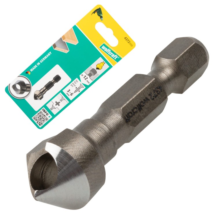 WOLFCRAFT 4372000 Pogłębiacz z wyrzutnikiem 12mm