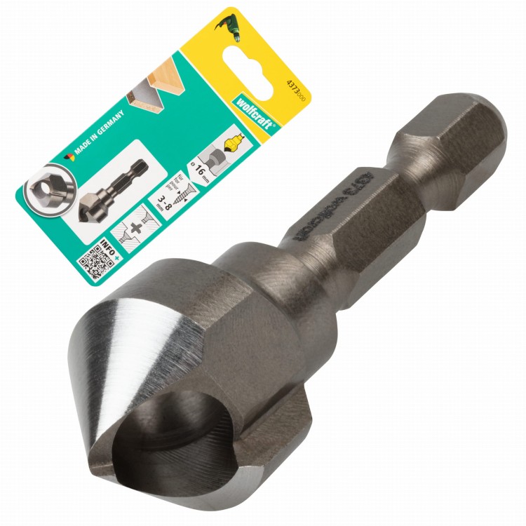 WOLFCRAFT 4373000 Pogłębiacz z wyrzutnikiem 16 mm