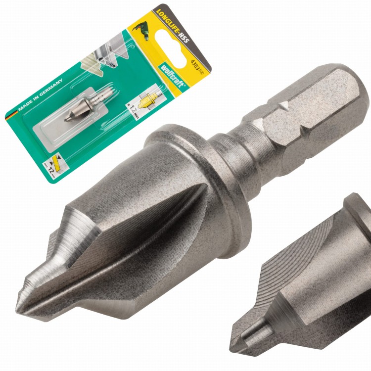 WOLFCRAFT 4383000 Pogłębiacz HSS z ogranicznikiem