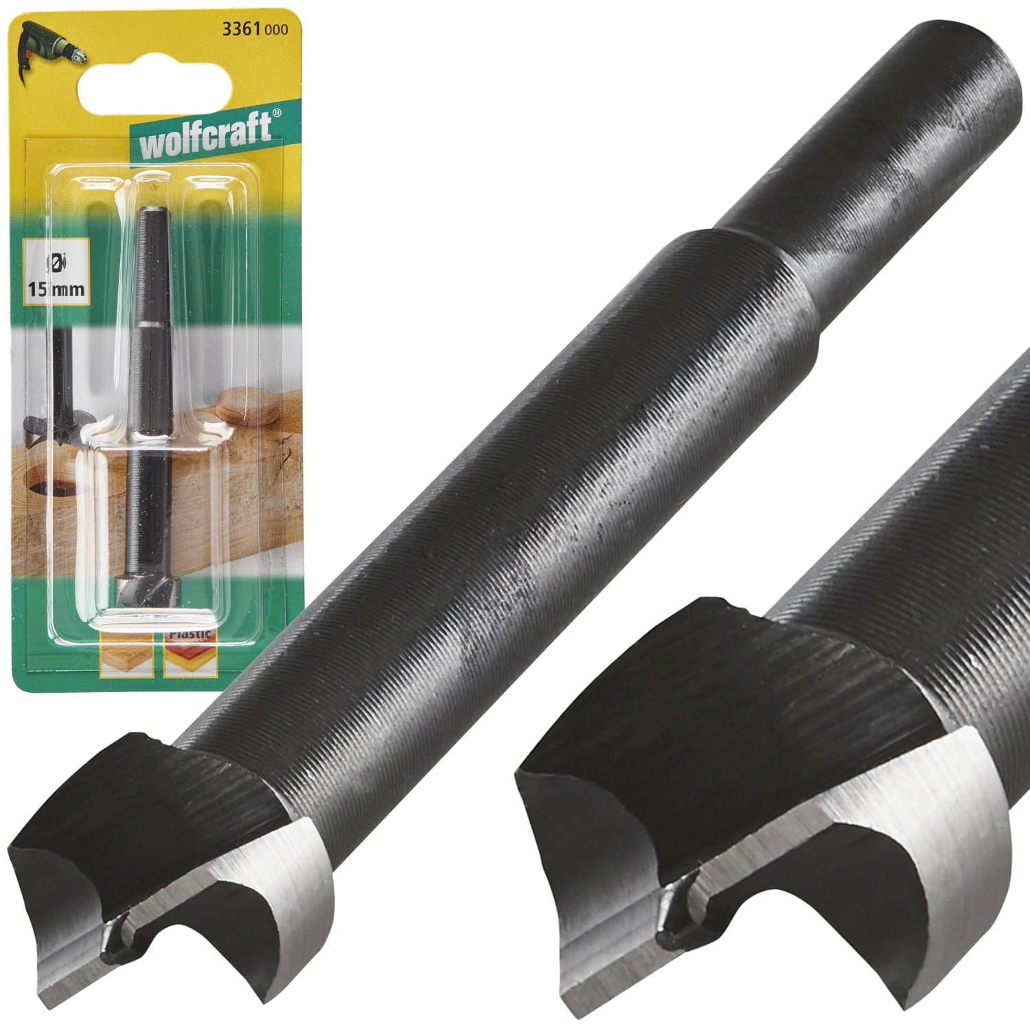WOLFCRAFT 3361000 wiertło cylindryczne 15 mm