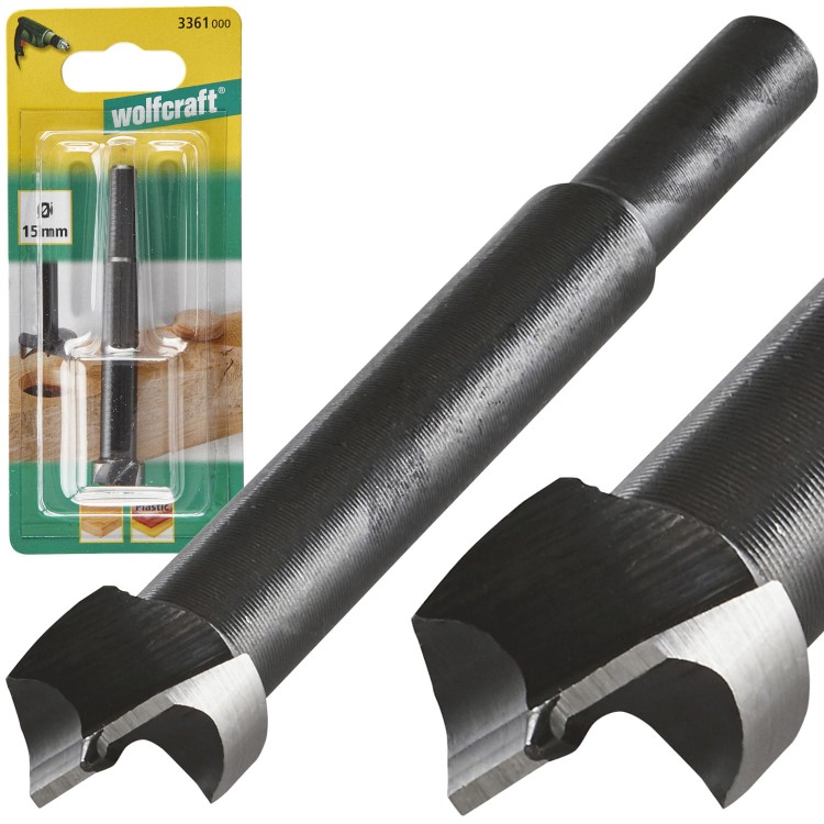 WOLFCRAFT 3361000 wiertło cylindryczne 15 mm