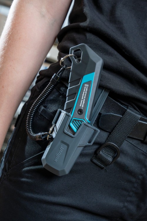 zastosowanie Noża z ostrzem trapezowym PRO SAFETY z futerałem WOLFCRAFT