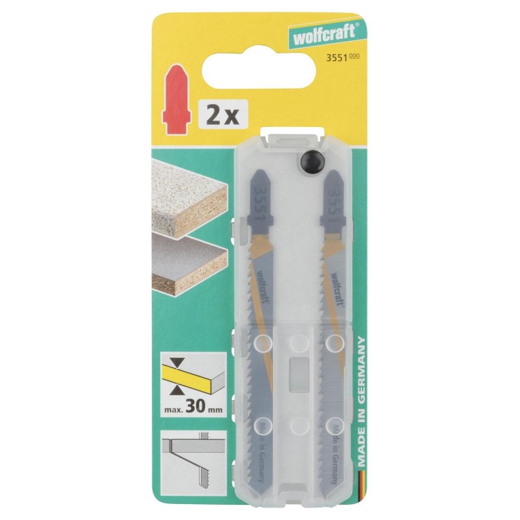 WOLFCRAFT Brzeszczoty 100mm do wyrzynarek HCS trzpień „T” do drewna 3551000