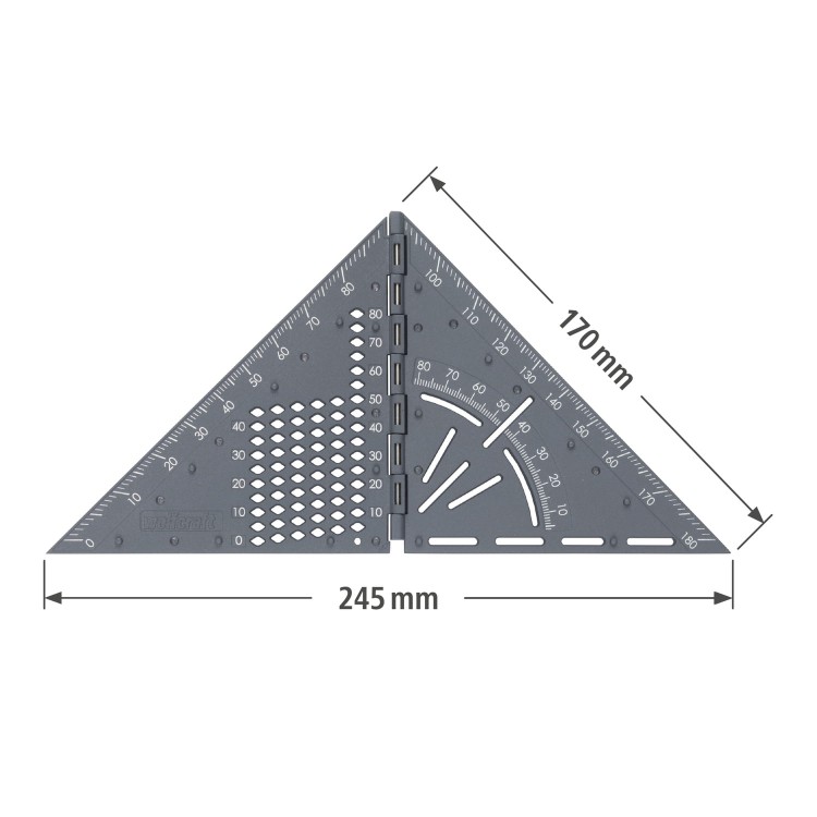 Wolfcraft 5209000 Kątownik japoński pomiarowo traserski 3D VARIO
