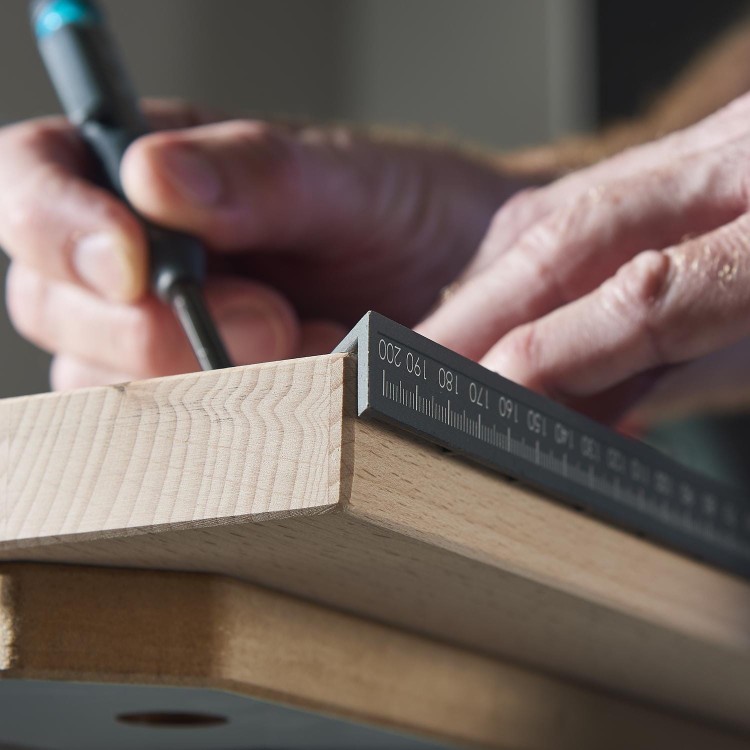 Wolfcraft 5209000 Kątownik japoński pomiarowo traserski 3D VARIO